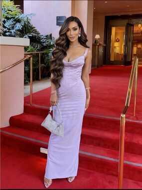 knee length dresses for ladies Maxi Dress Burgundy Long Dress Manali Strapless Corset Maxi Dress Size 8 main image 0